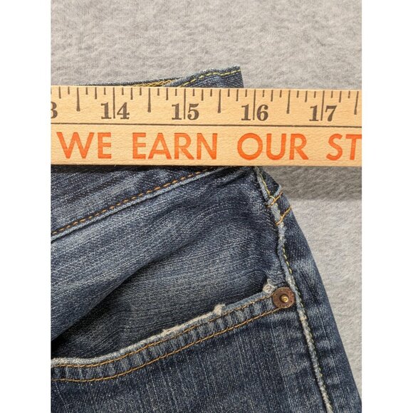 Lucky Brand Dungarees Jeans Mens 32x32 Blue Classic Fit Straight Leg Zip Fly - Picture 4 of 16